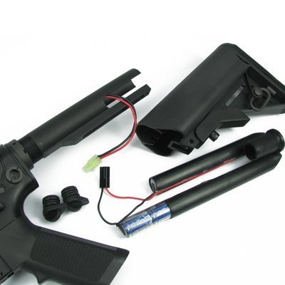 King Arms Knight’s SR-16 E3 аккумуляторы в прикладе King Arms Knight’s SR-16 E3 аккумуляторы в прикладе
