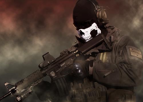балаклава с черепом \&quot;маска бойца спецподразделения США\&quot; Modern Warfare 2