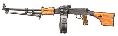 пулемет РПД рисунок общий вид