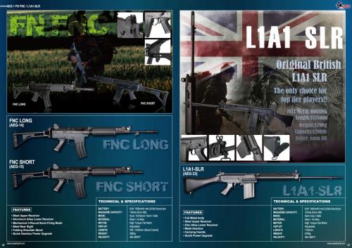 FN FNC (FN FNC Long, FN FNC Short) L1A1-SLR ARES страйкбольное оружие