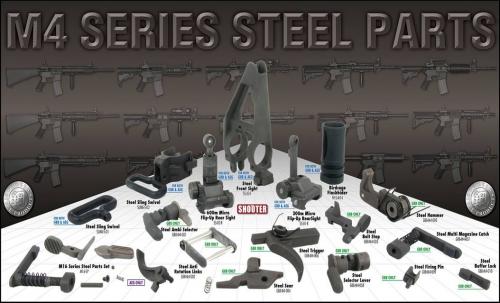 стальные детали страйкбольных винтовок серии М4 от ARES