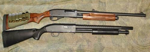 страйкбол спринговый дробовик от А.С.М. в сравнении с Remington 870 страйкбол спринговый дробовик от А.С.М. в сравнении с Remington 870