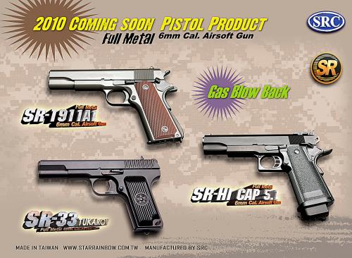пистолеты для страйкбола TT-33 (Тульский Токарев), Colt 1911 A1, Hi Capa 5.1 от SRC пистолеты для страйкбола TT-33 (Тульский Токарев), Colt 1911 A1, Hi Capa 5.1 от SRC