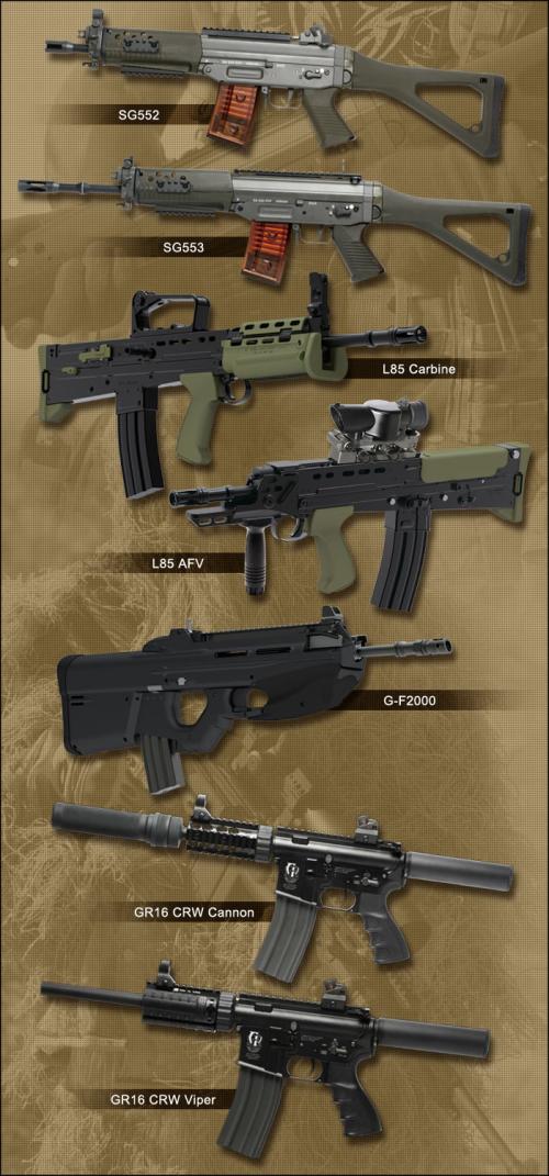 новинки от G&amp;G SG552, SG553, L85 Carbine, L85 AFV, G-F2000, CR16 CRW Cannon, GR16 CRW Viper.