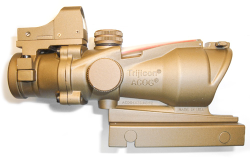Реплика оптического прицела CM Trijicon ACOG 4x32 + Docter Mini Red Dot (Фото 12)
