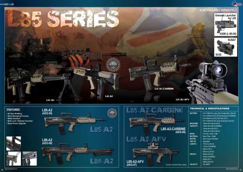 L85-серия (L85-A2, L-86-A2, L85-A2-carabine, L85-A2-AFV) ARES новинки страйкбола