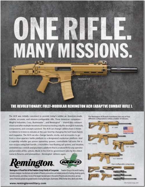 реклама Оружие будущего - Remington ACR реклама Оружие будущего - Remington ACR